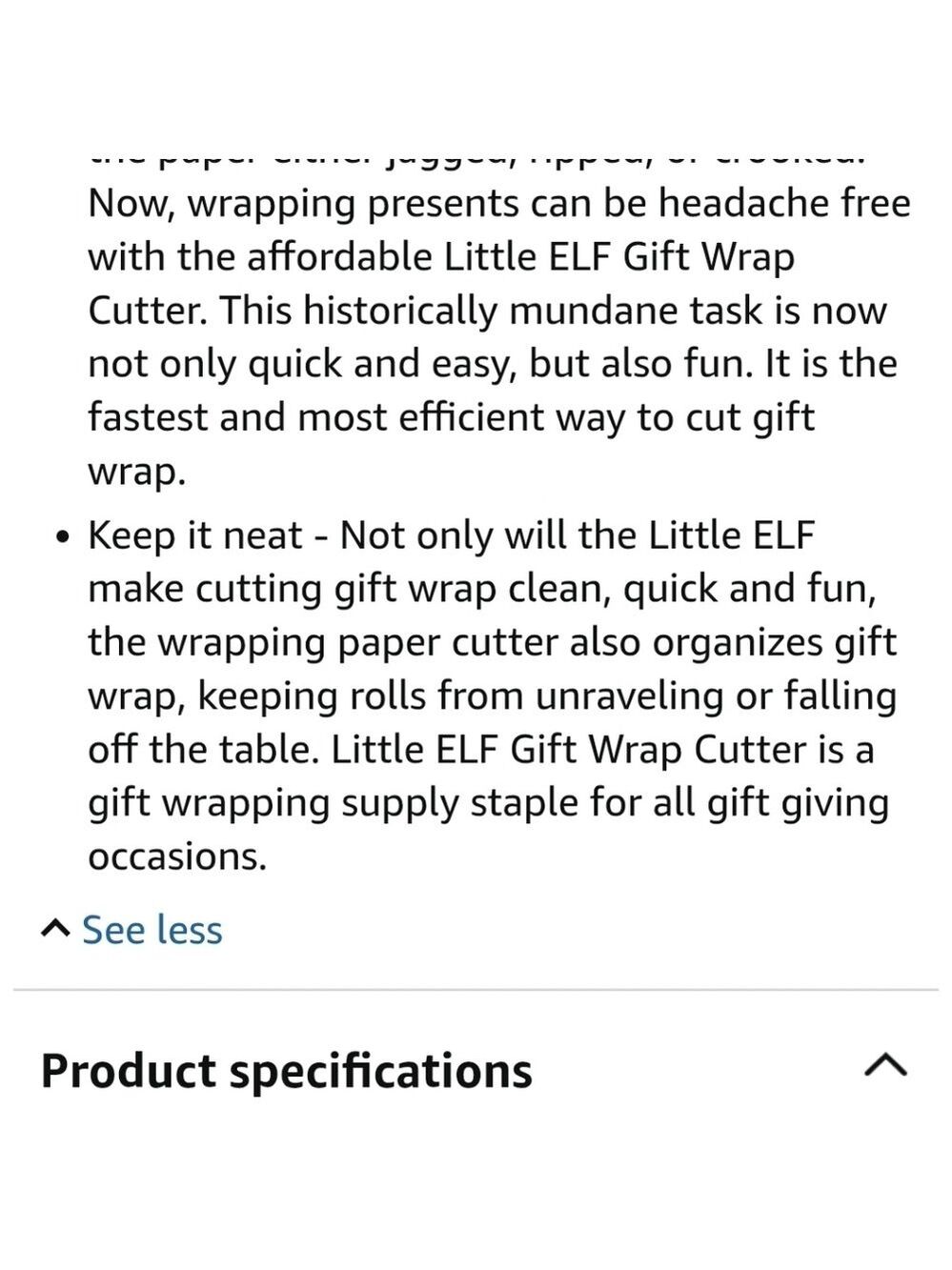 Little Elf Green Gift Wrap Cutter Christmas Paper Cutter 2 Included - Picture 9 of 12